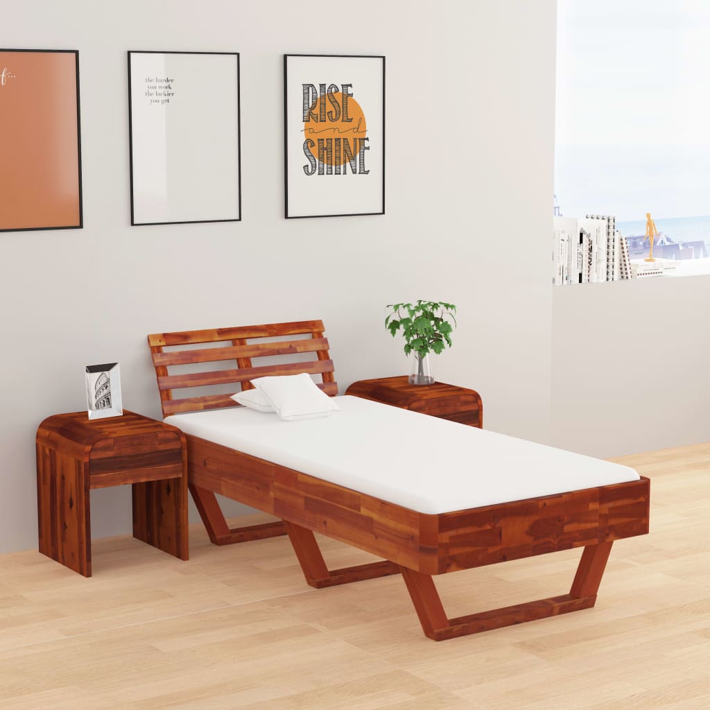 Massivholzbett Akazie 100x200 cm