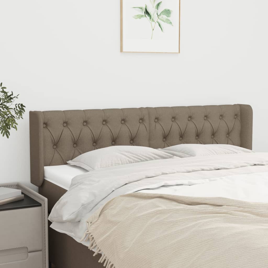 Κεφαλάρι με Πτερύγια Taupe 163x16x78/88 εκ. Υφασμάτινο