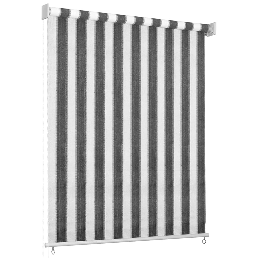 Outdoor Roller Blind 60x230 cm Anthracite and White Stripe