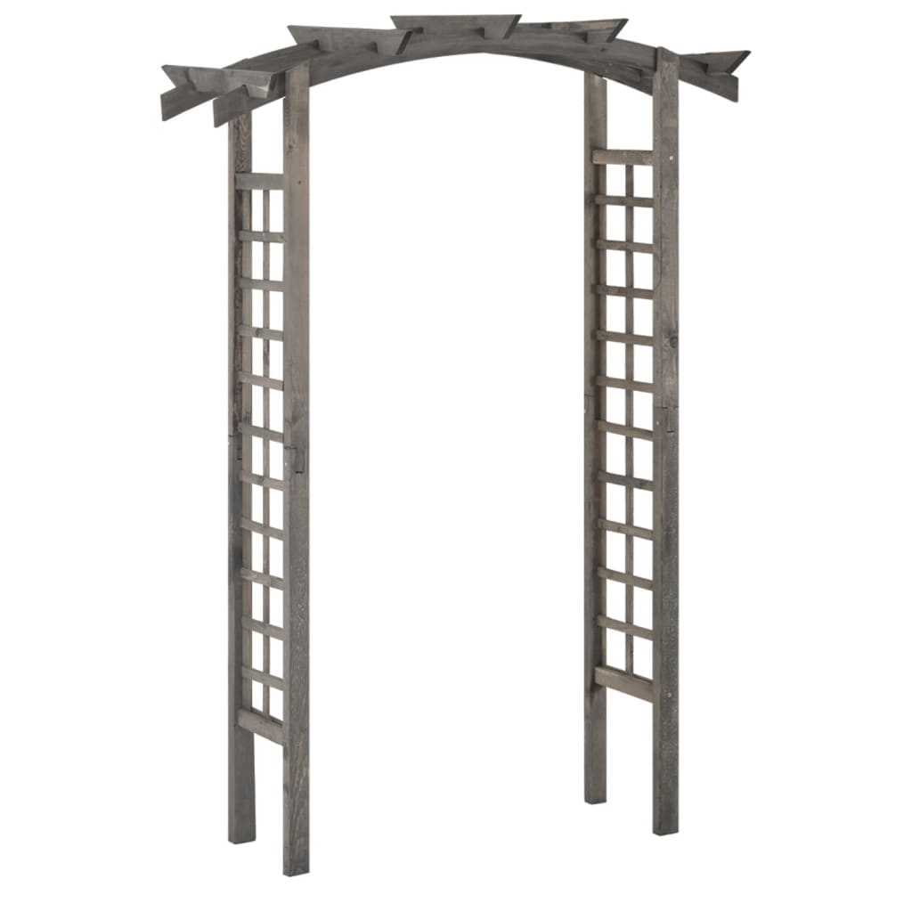 Trellis Arch 150x50x210 cm Grey Impregnated Pinewood