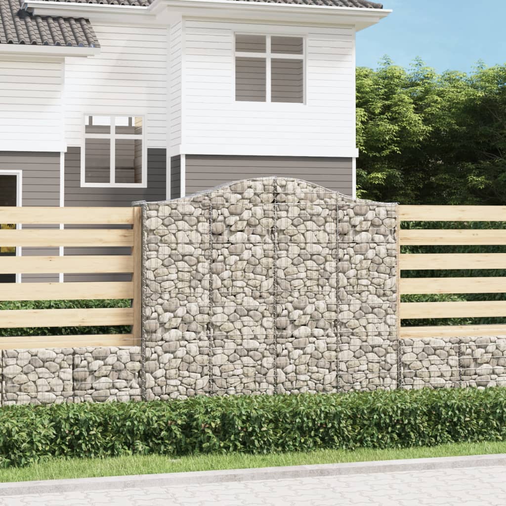Arched Gabion Baskets 30 pcs 200x50x180/200 cm Galvanised Iron