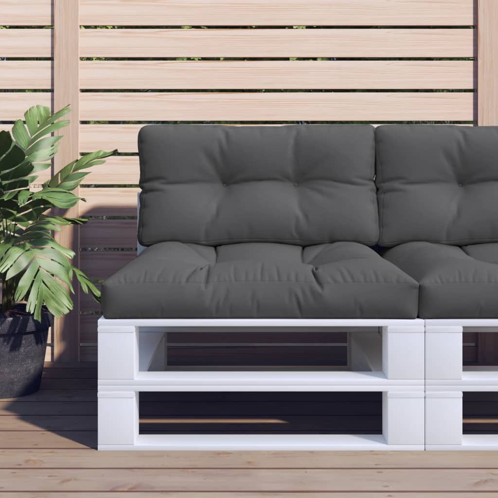 Μαξιλάρι Παλέτας Ανθρακί 80 x 40 x 12 εκ. Υφασμάτινο