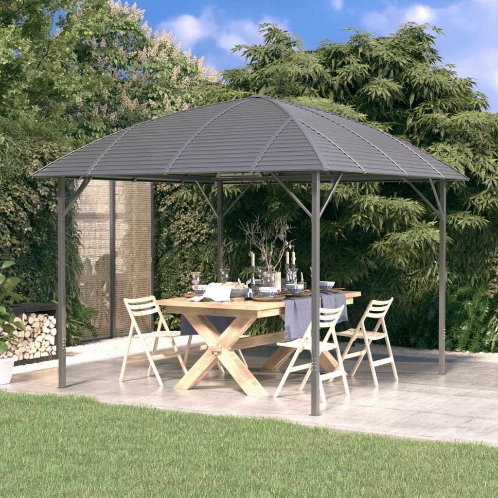 Gazebo with Arch Roof 3x3 m Anthracite