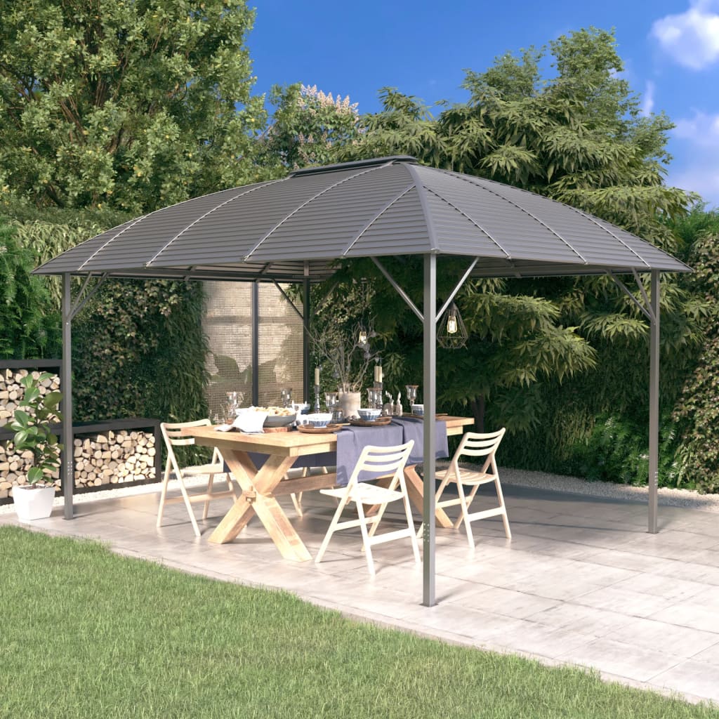 Gazebo with Arch Roof 3x4 m Anthracite