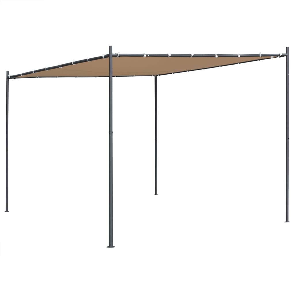 Gazebo with Slanted Roof 300x300x257 cm Beige 180 g/m²
