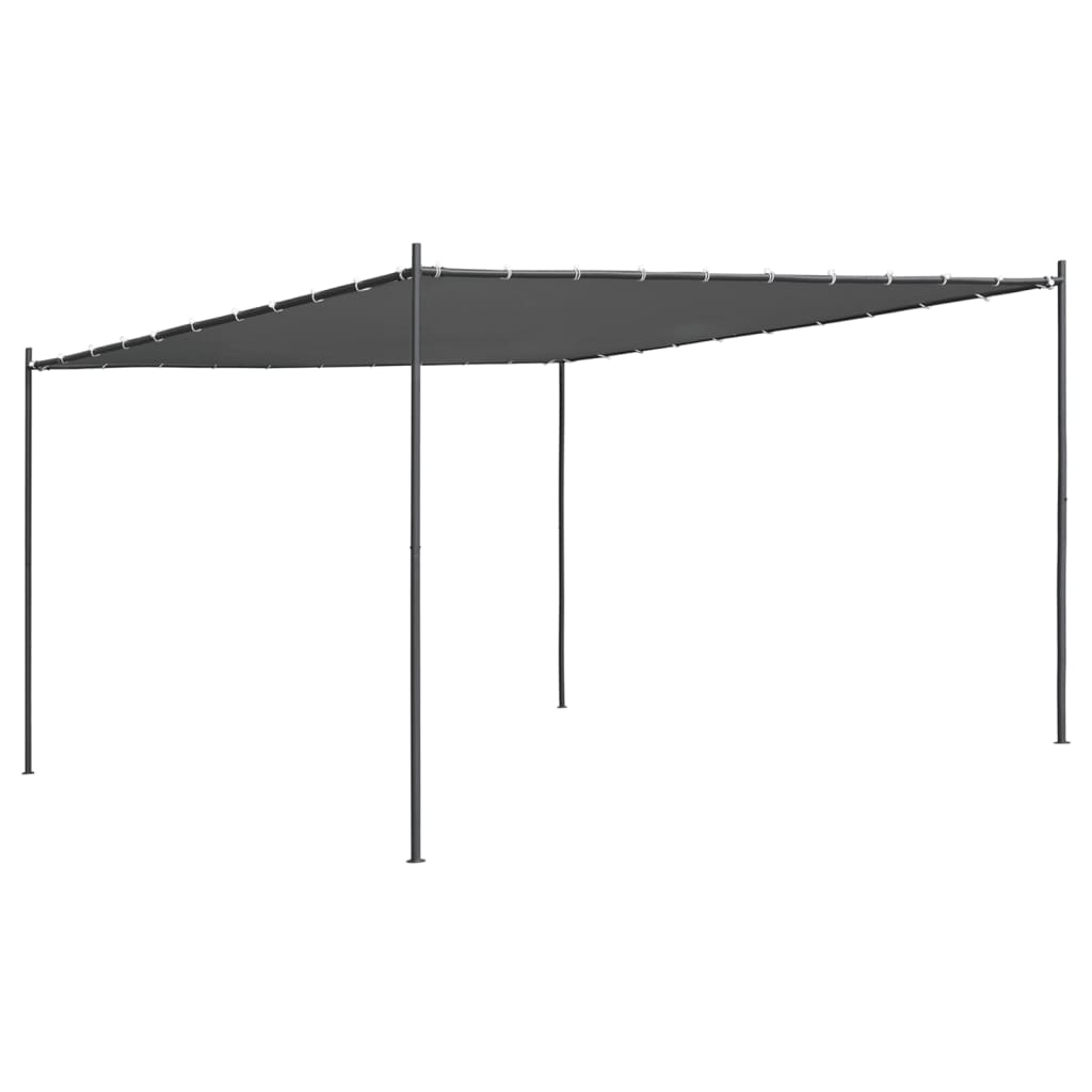 Gazebo with Slanted Roof 400x400x270 cm Anthracite 180 g/m²