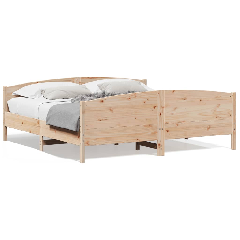 Bed Frame without Mattress 180x200 cm Super King Solid Wood Pine