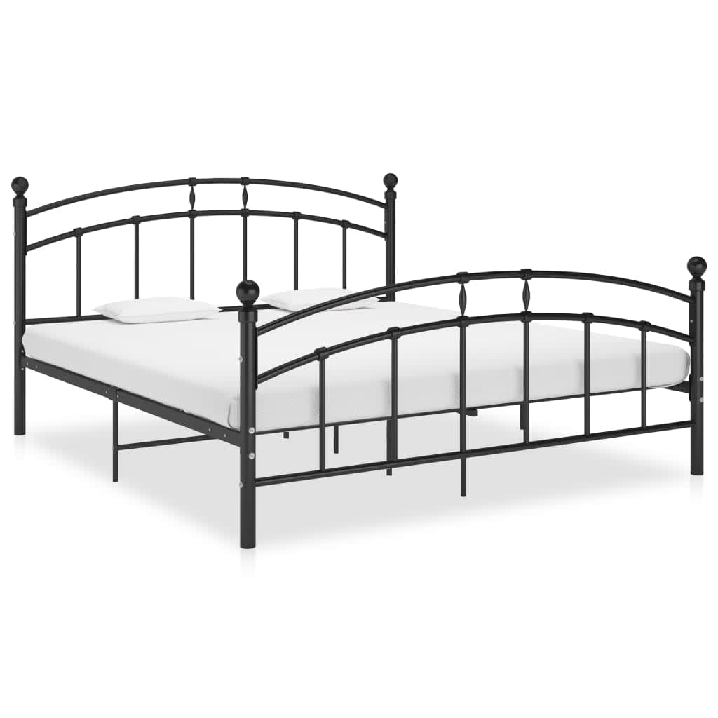 Bettgestell Schwarz Metall 180x200 cm