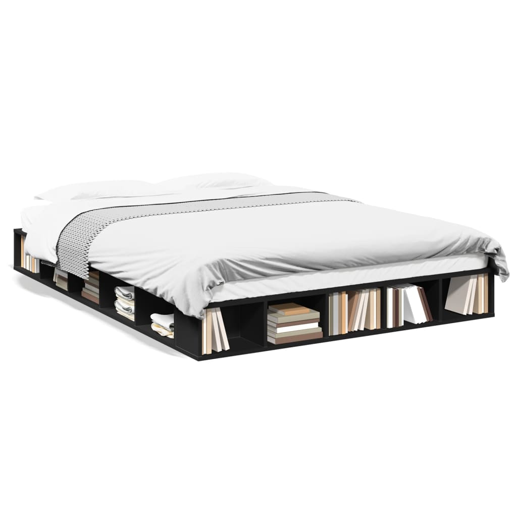 Bed Frame without Mattress Black 140x200 cm