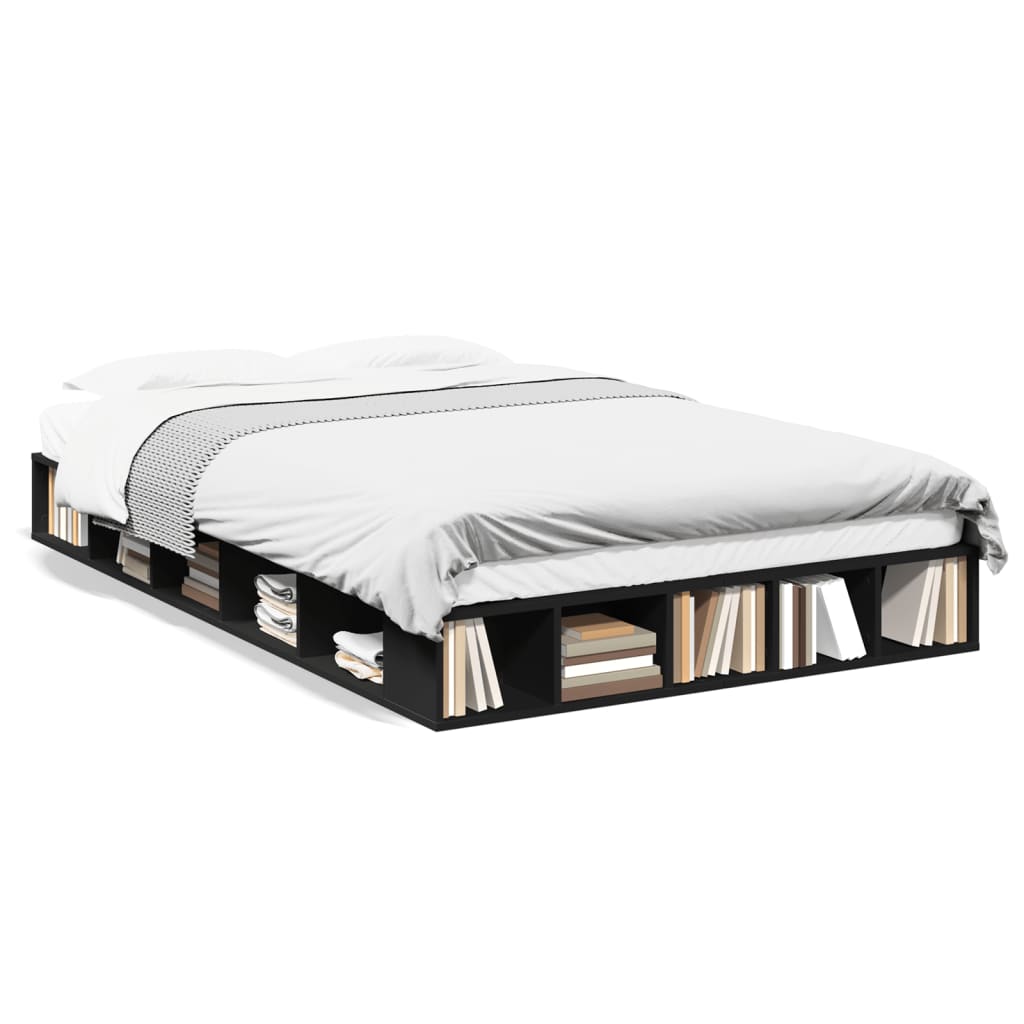 Bed Frame without Mattress Black 120x190 cm Small Double
