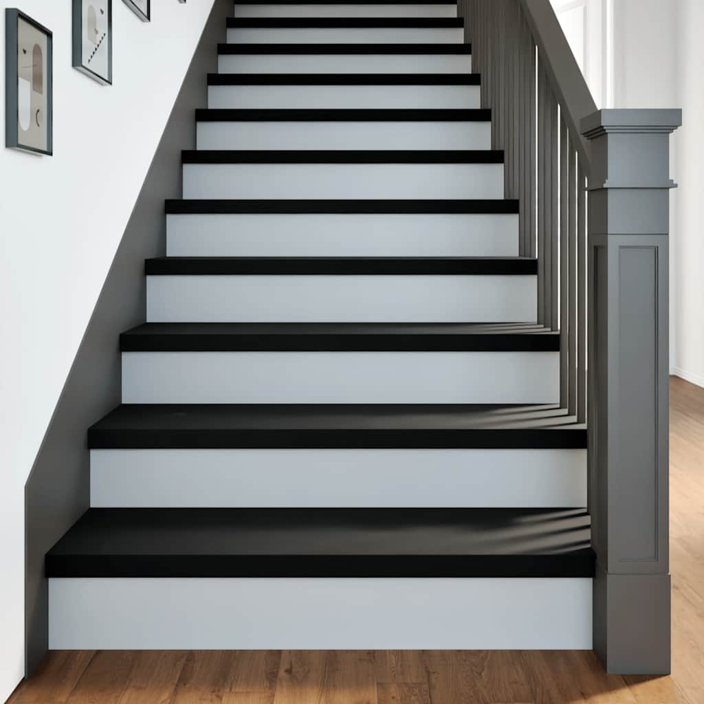 Stair Treads 4 pcs Dark Brown 90x25x2 cm Solid Wood Oak