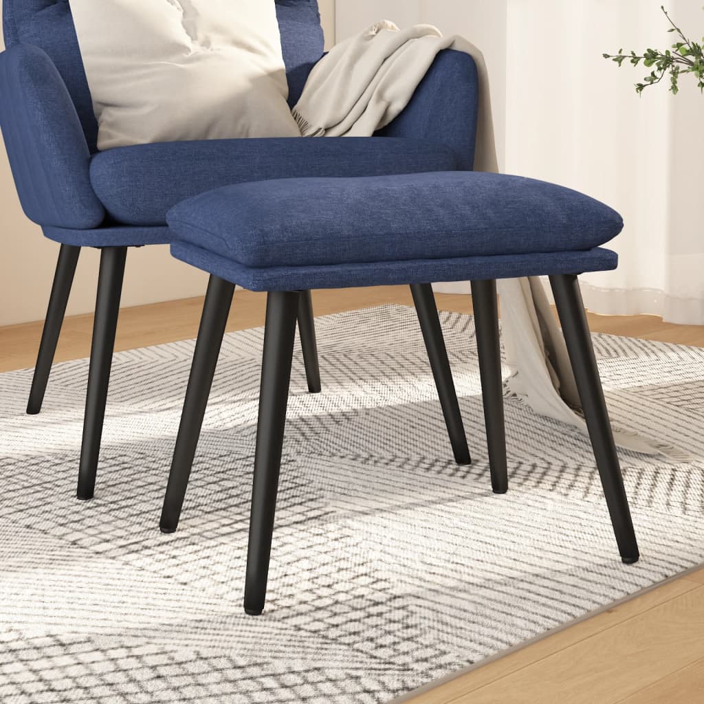 Υποπόδιο Μπλε 45 x 29,5 x 35 εκ. Υφασμάτινο