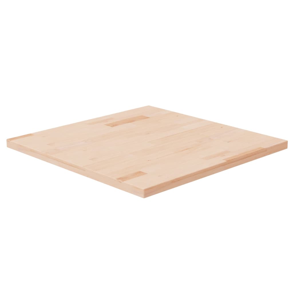 Square Table Top 60x60x2.5 cm Untreated Solid Wood Oak