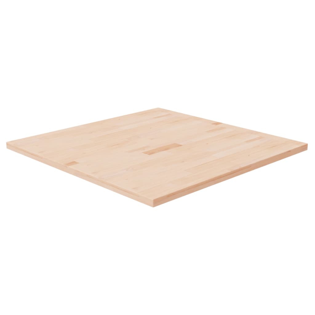 Square Table Top 80x80x2.5 cm Untreated Solid Wood Oak