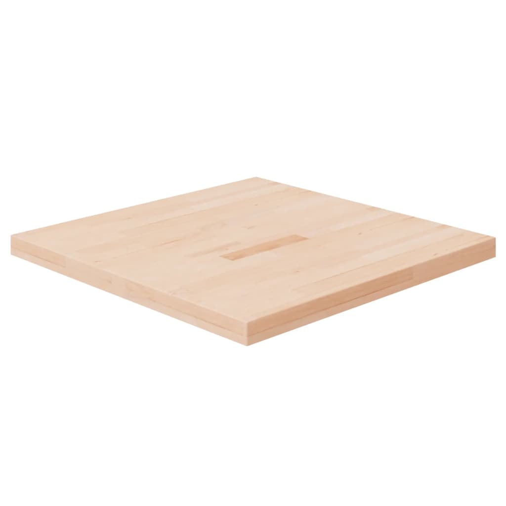 Square Table Top 70x70x4 cm Untreated Solid Wood Oak