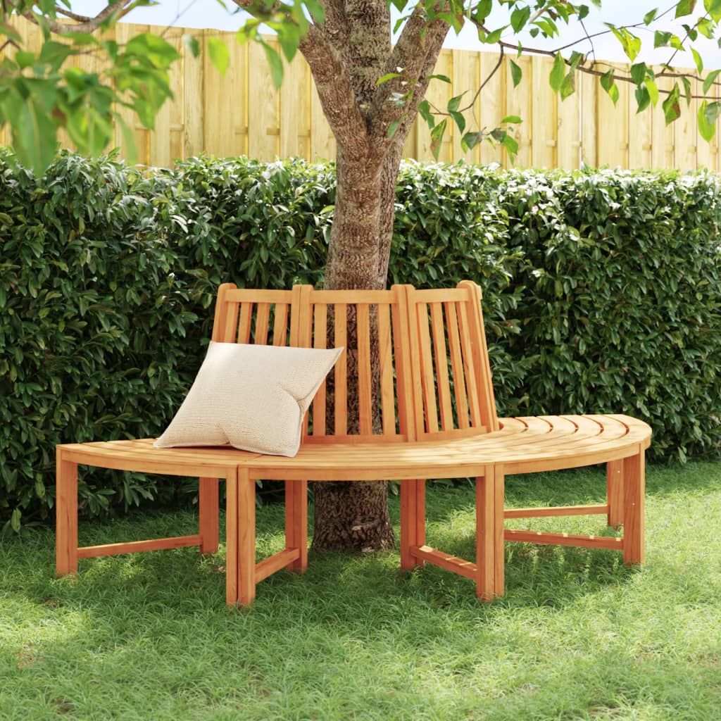 Tree Bench Half Round Ø201 cm Solid Wood Teak