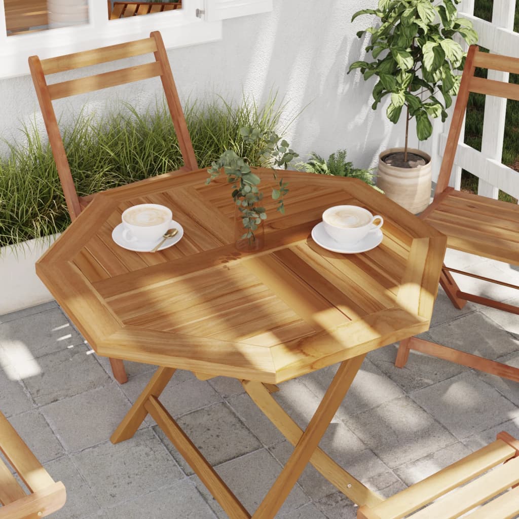 Table Top 80x80x2.5 cm Octagonal Solid Wood Teak