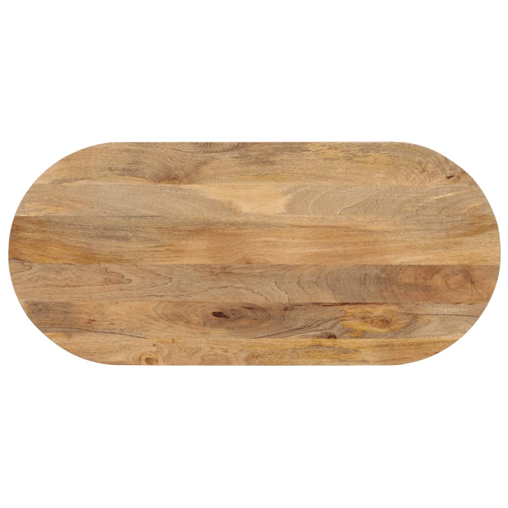 Table Top 100x50x2.5 cm Oval Solid Wood Mango