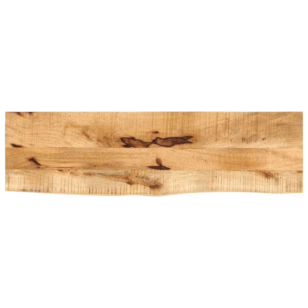 Table Top 120x20x3.8 cm Live Edge Solid Wood Rough Mango