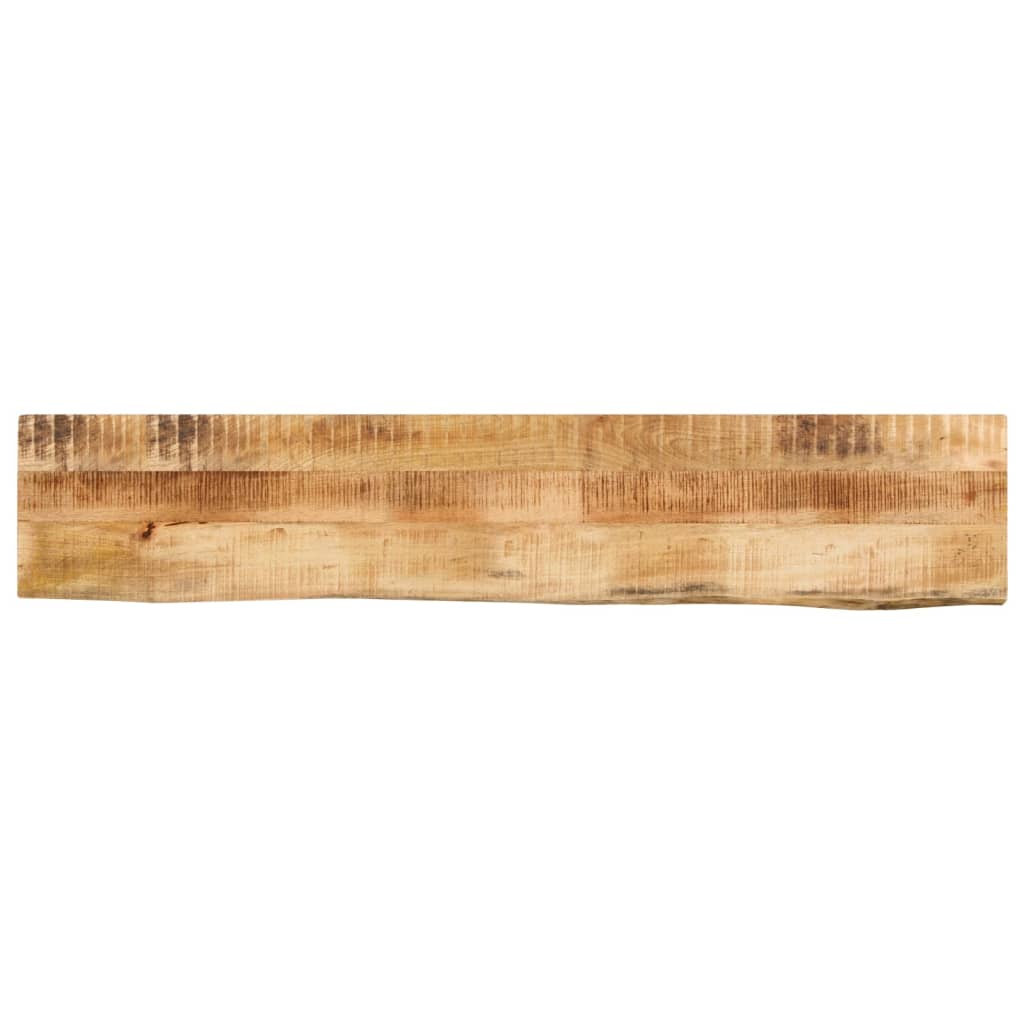 Table Top 160x20x3.8 cm Live Edge Solid Wood Rough Mango