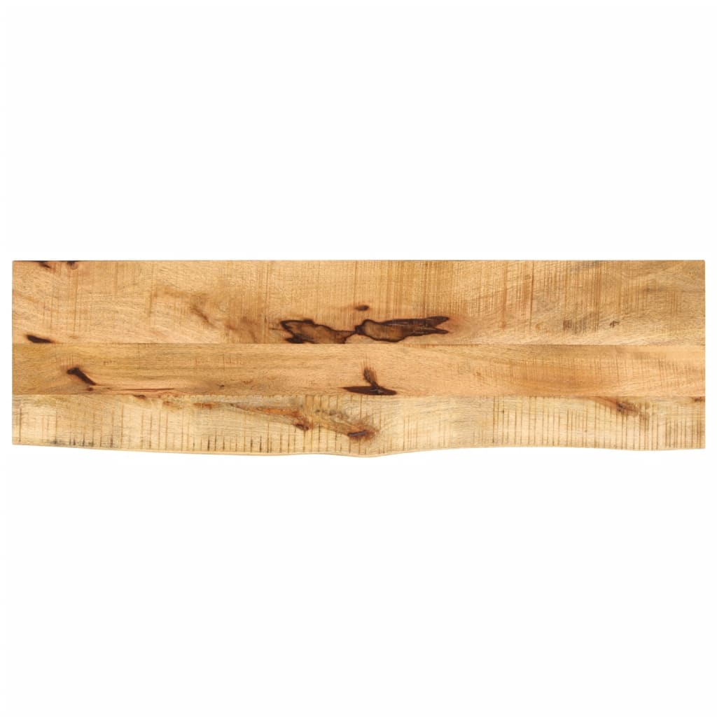 Table Top 110x30x3.8 cm Live Edge Solid Wood Rough Mango