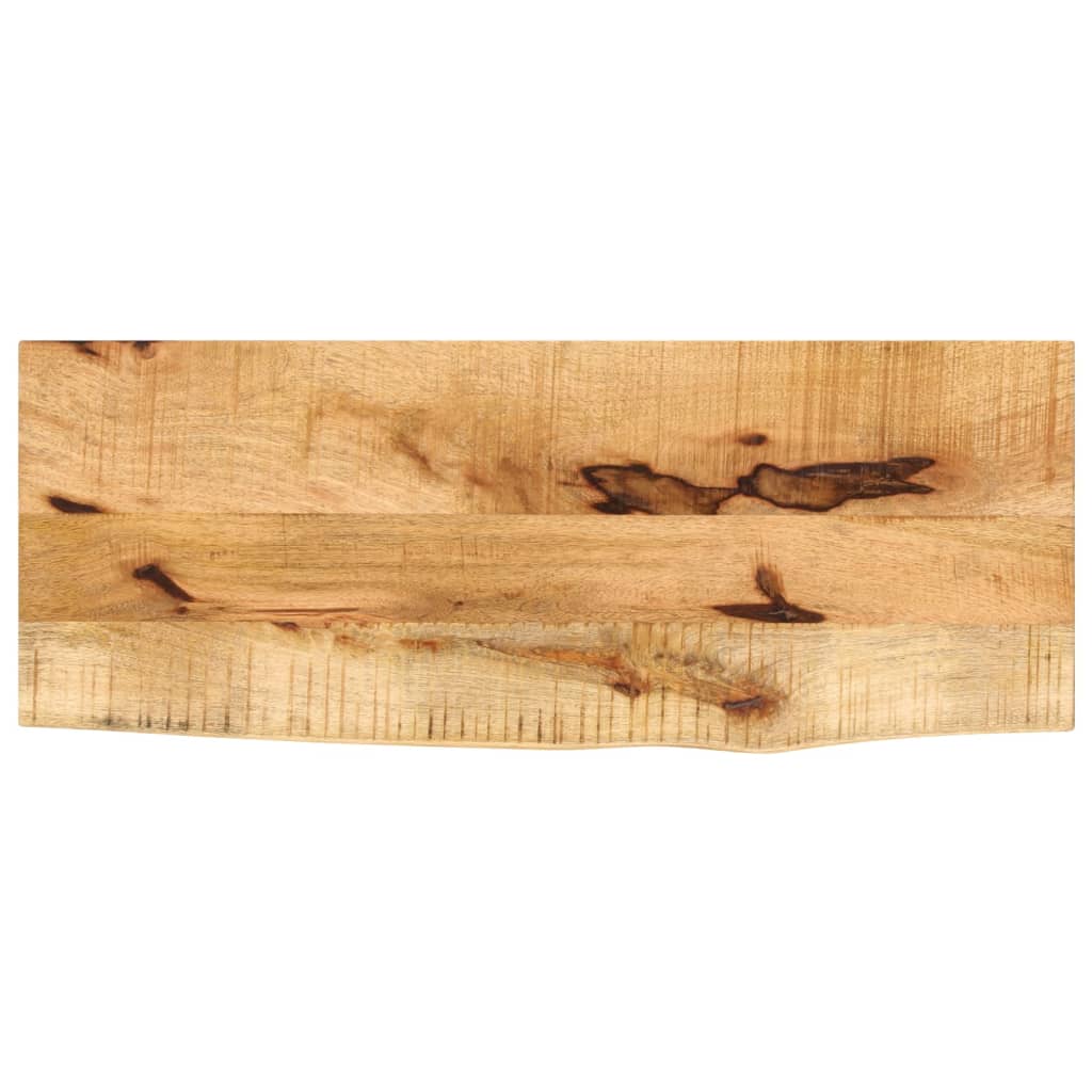 Table Top 90x40x3.8 cm Live Edge Solid Wood Rough Mango