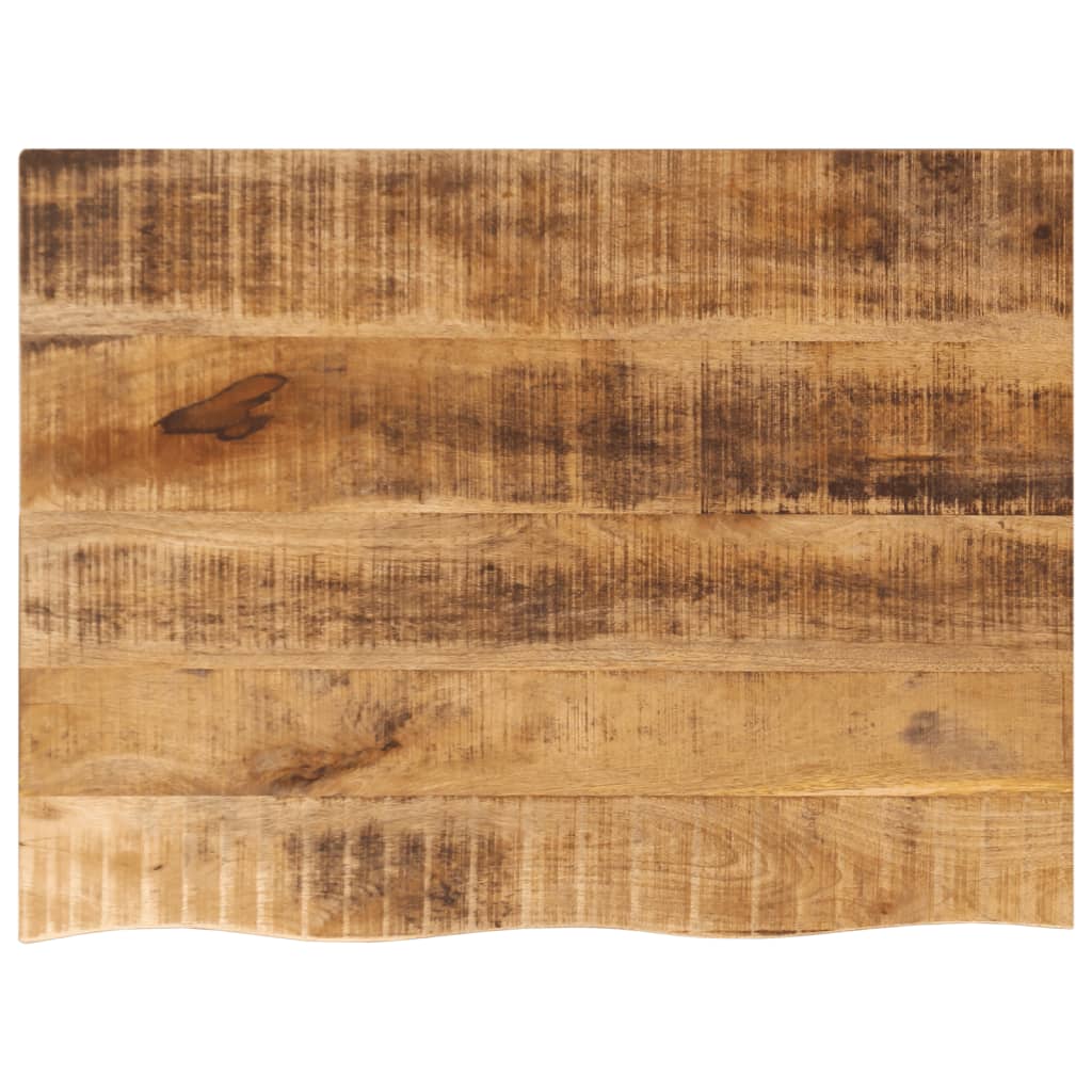 Table Top 90x60x3.8 cm Live Edge Solid Wood Rough Mango