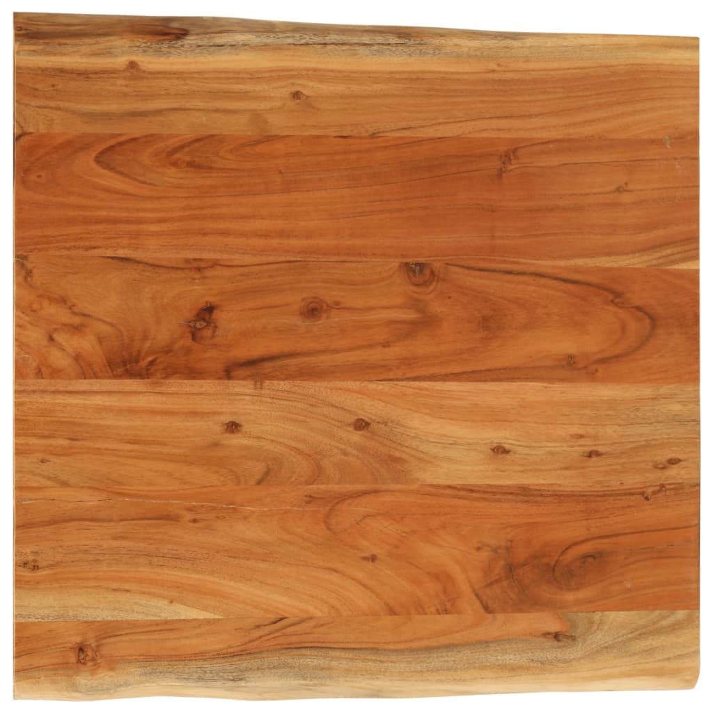 Table Top 40x40x3.8 cm Rectangular Solid Wood Acacia Live Edge