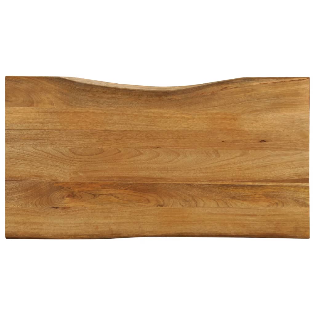 Table Top 100x60x2.5 cm Live Edge Solid Wood Mango