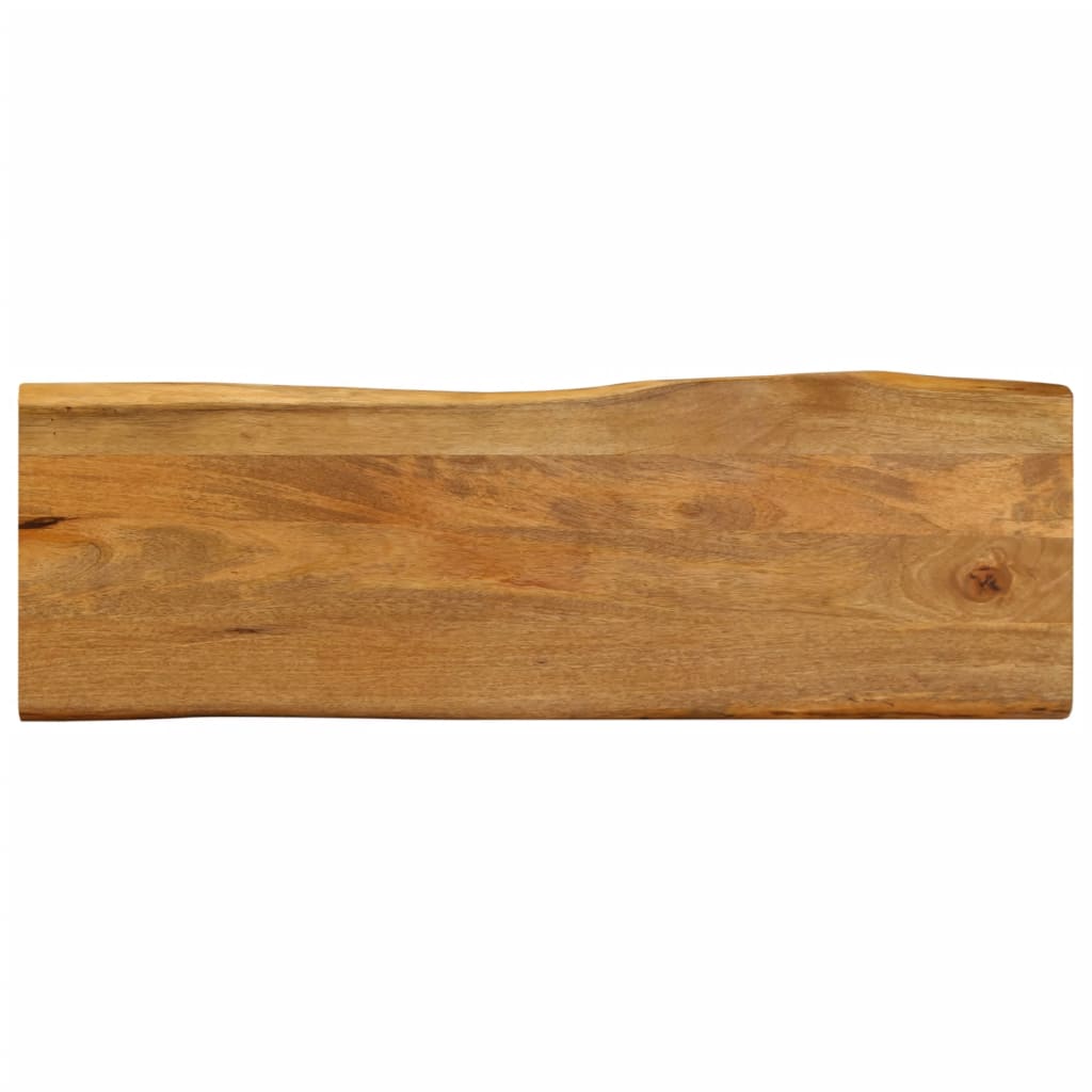 Table Top 140x40x3.8 cm Live Edge Solid Wood Mango