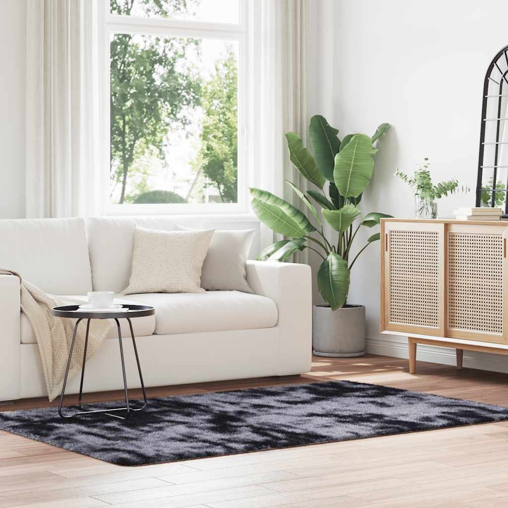 Shaggy Rug High Pile NAVARRA Dark Grey 130x200 cm Polyester