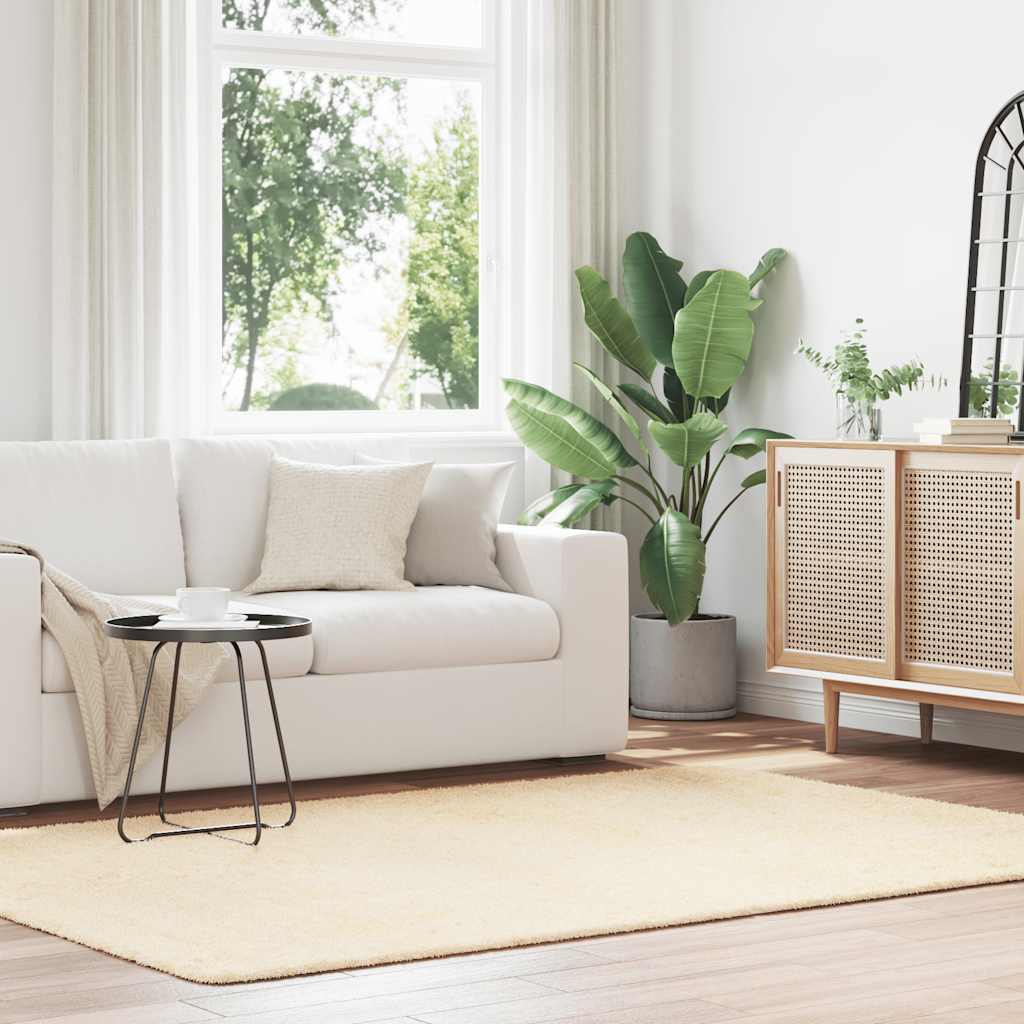 Shaggy Rug High Pile NAVARRA Cream 160x230 cm Polyester