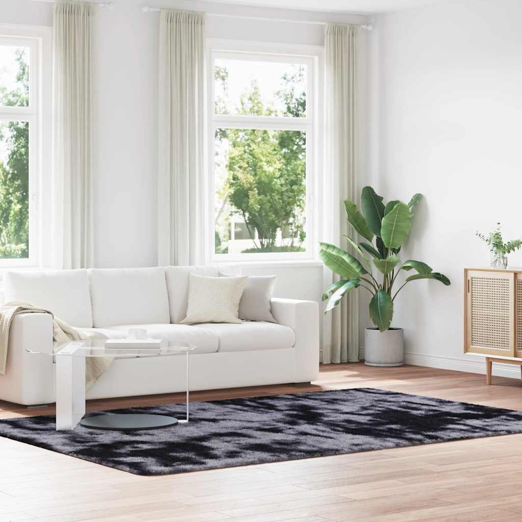 Shaggy Rug High Pile NAVARRA Dark Grey 200x290 cm Polyester