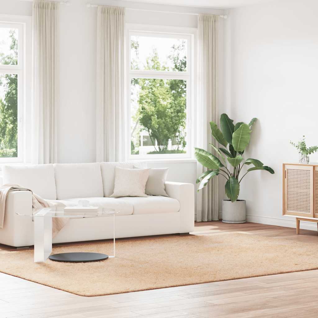 Shaggy Rug High Pile NAVARRA Beige 240x340 cm Polyester