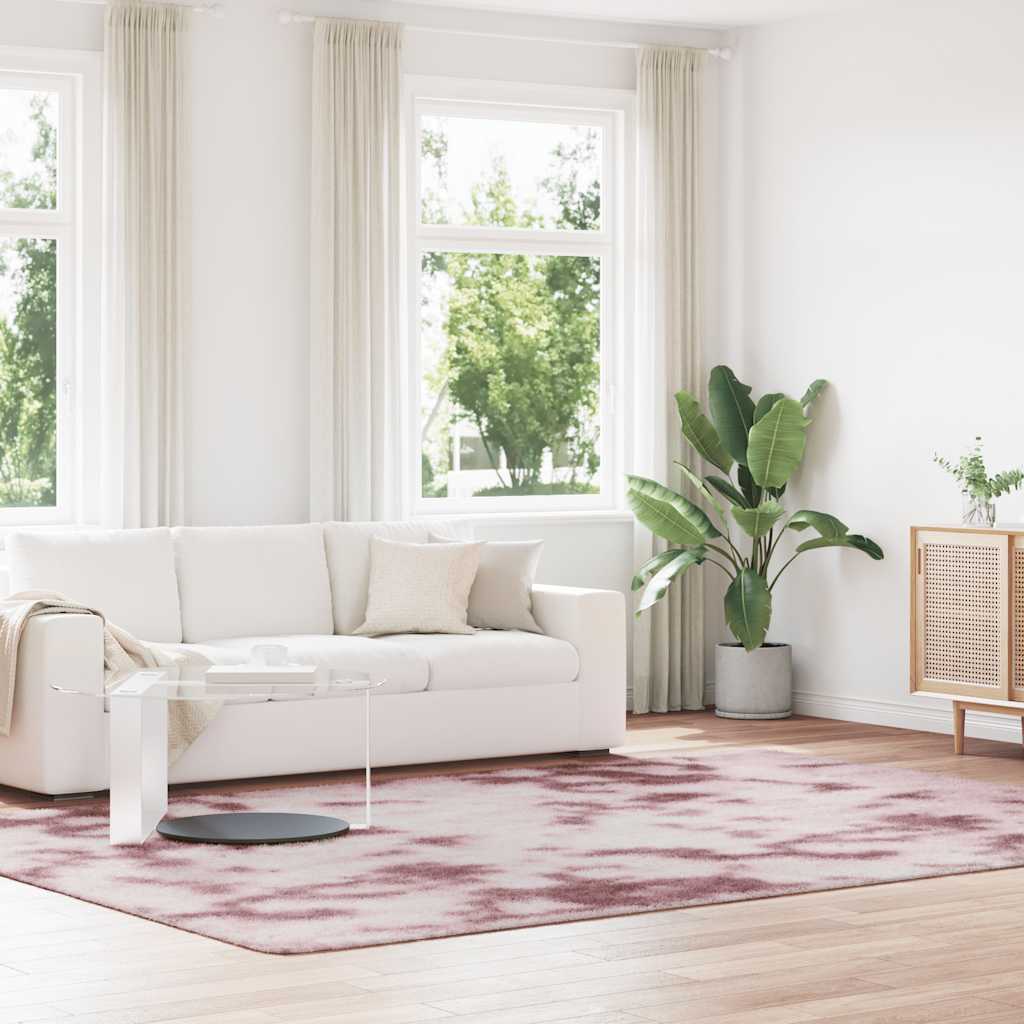 Shaggy Rug High Pile NAVARRA Dusty Pink 240x340 cm Polyester