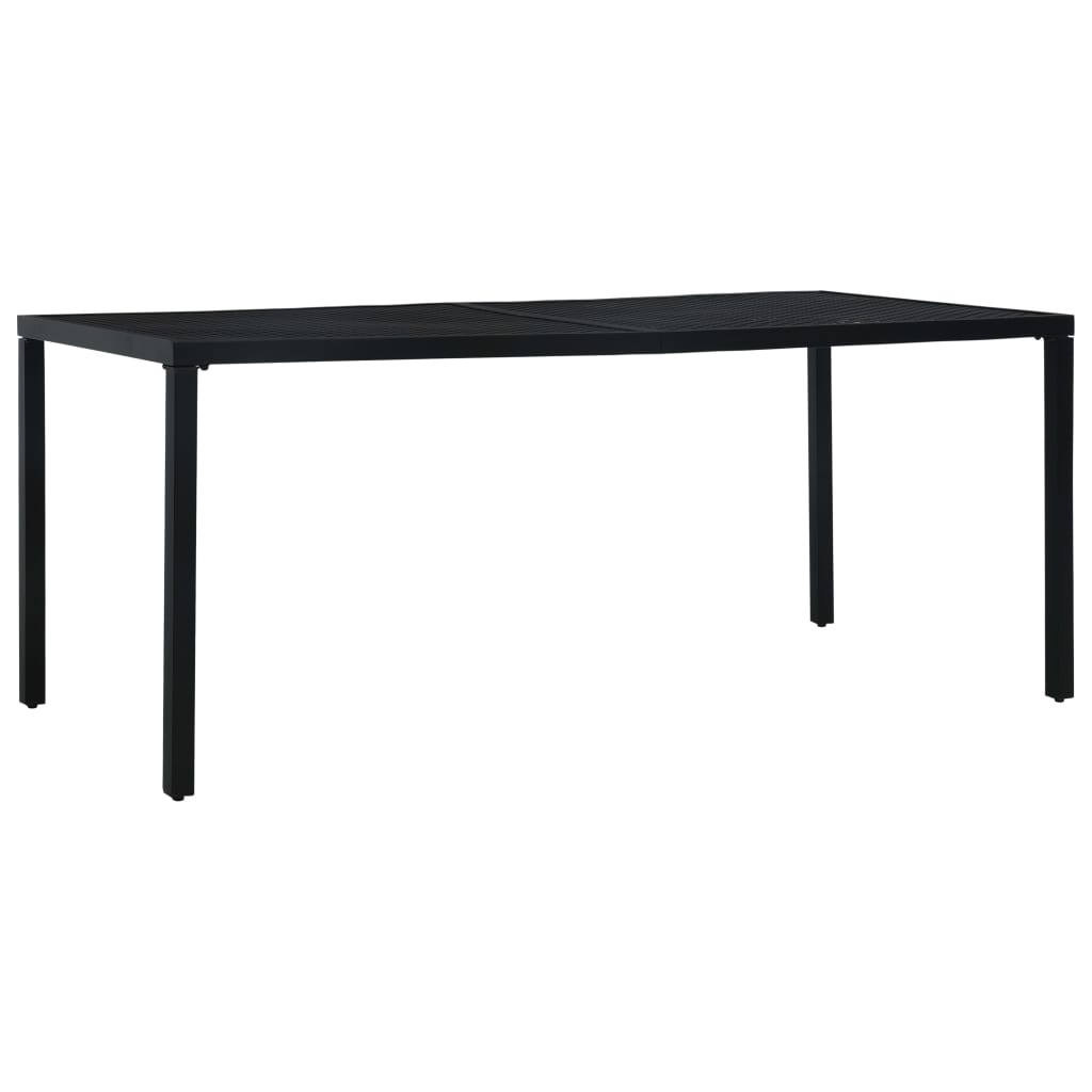 Τραπέζι Κήπου Μαύρο 180 x 83 x 72 εκ. Ατσάλινο