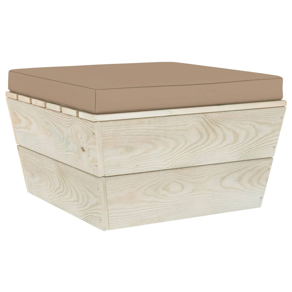 Μαξιλάρα Δαπέδου / Παλέτας Taupe 60 x 61,5 x 6 εκ. Υφασμάτινη