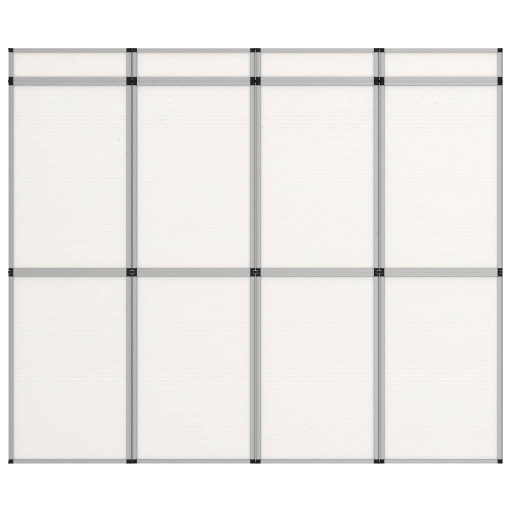 12-Panel Folding Exhibition Display Wall 242x200 cm White