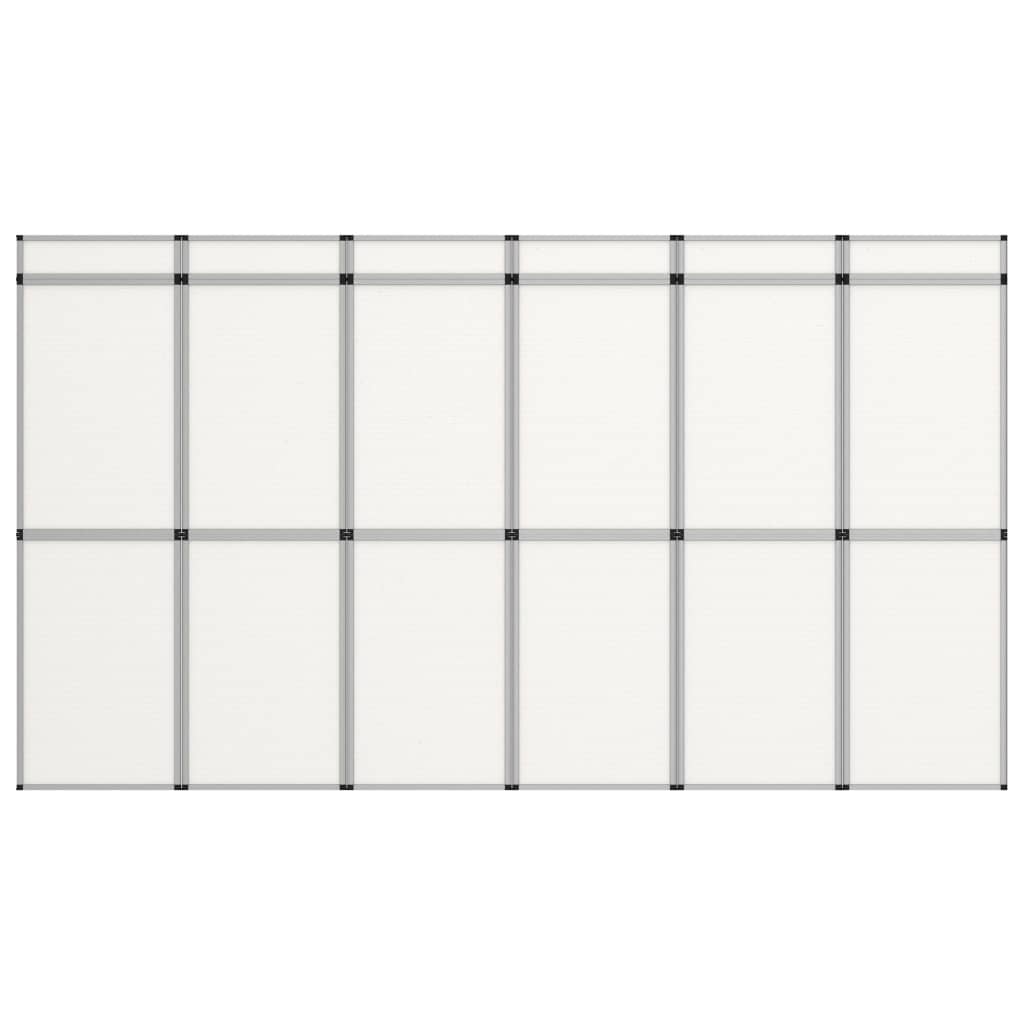 18-Panel Folding Exhibition Display Wall 362x200 cm White