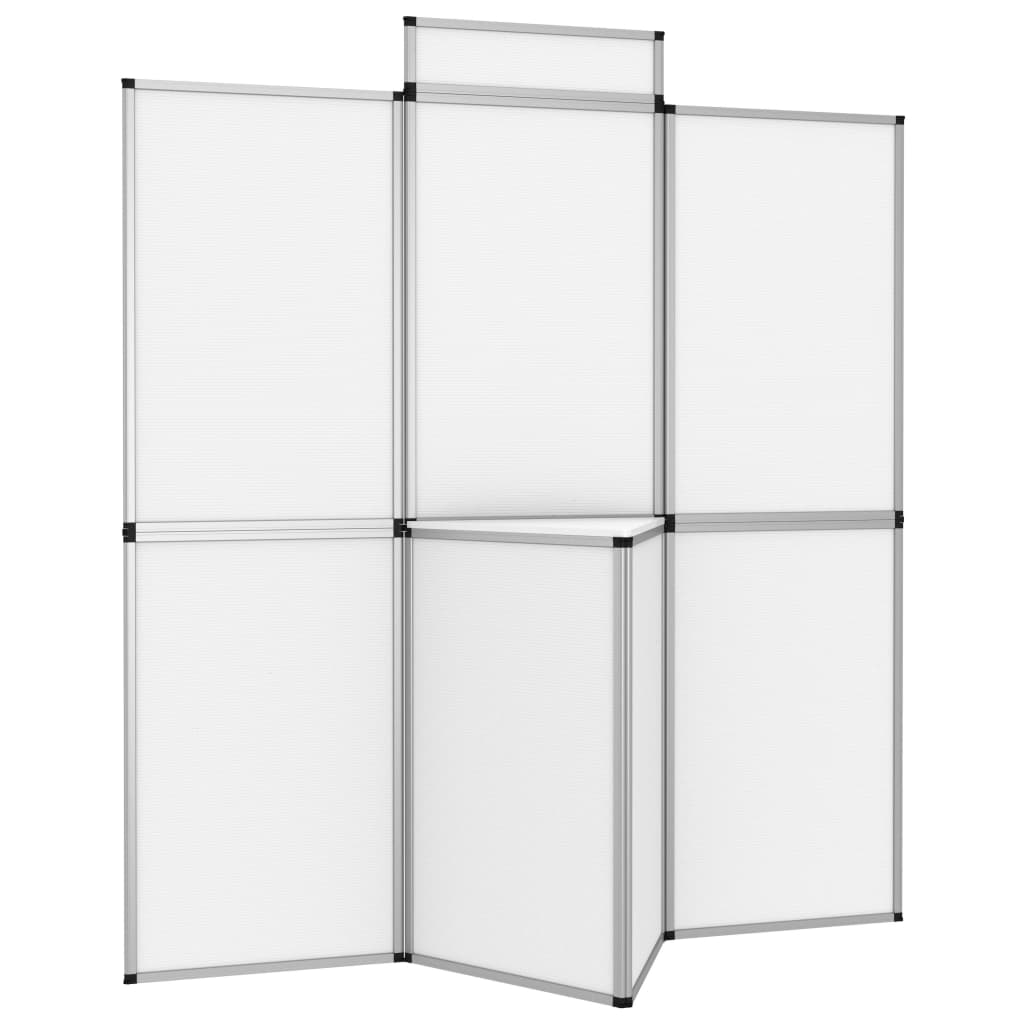 8-Panel Folding Exhibition Display Wall 181x200 cm White