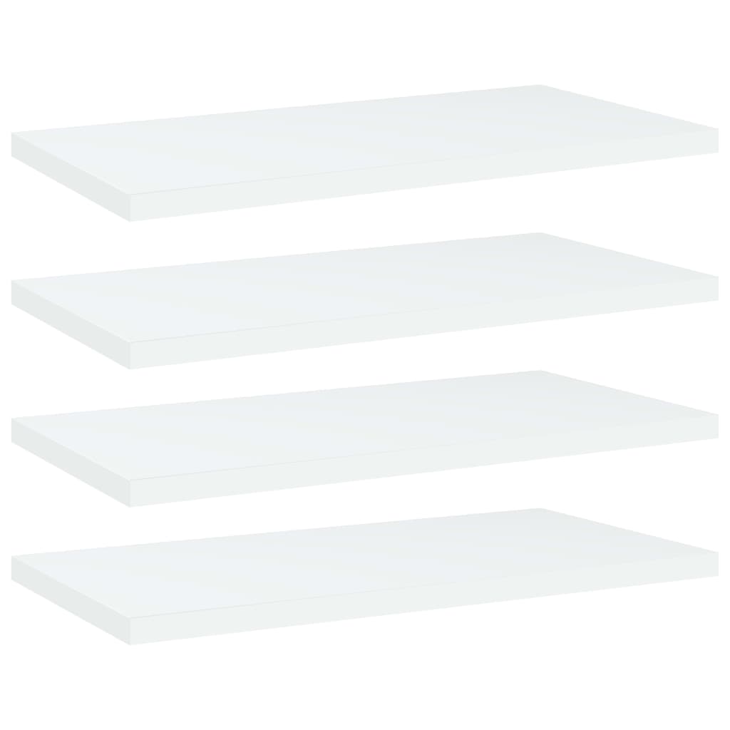 Bookshelf Boards 4 pcs White 40x20x1.5 cm Engineered Wood