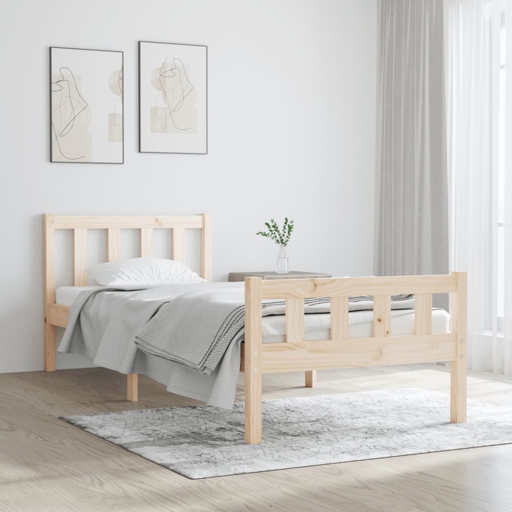 Massivholzbett 90x190 cm