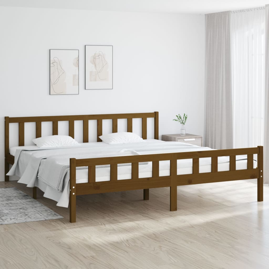 Massivholzbett Honigbraun 160x200 cm