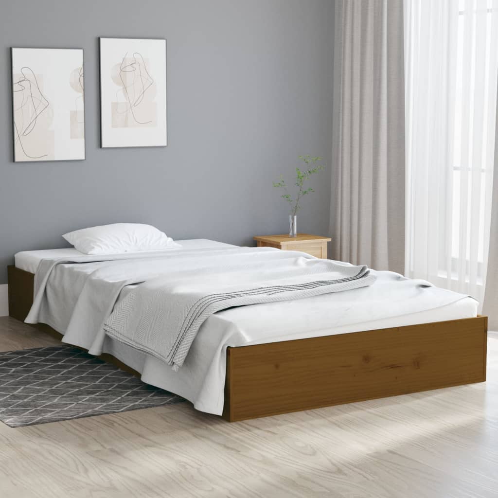 Massivholzbett Honigbraun 90x200 cm