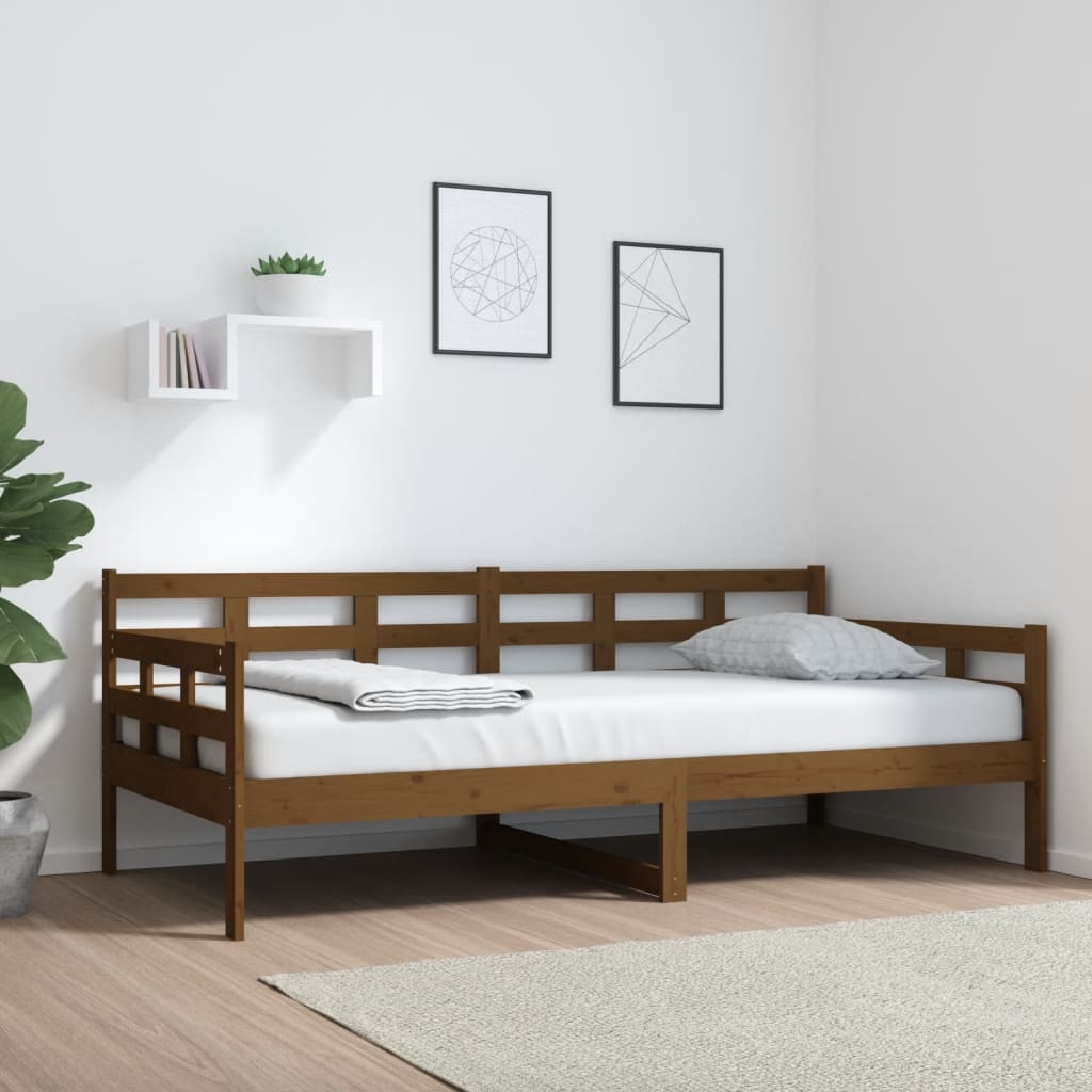 Tagesbett Honigbraun Massivholz Kiefer 90x190 cm
