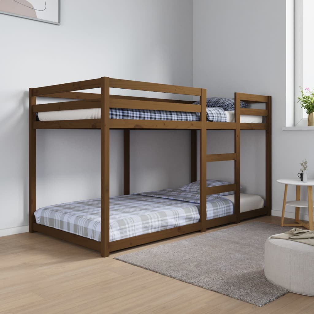 Etagenbett Honigbraun 90x190 cm Massivholz Kiefer