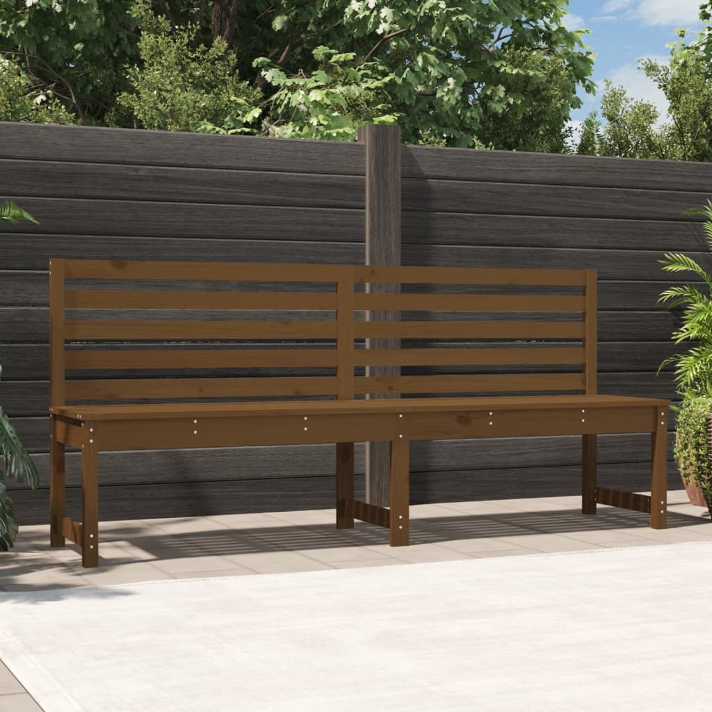 Garden Bench Honey Brown 201.5 cm Solid Wood Pine