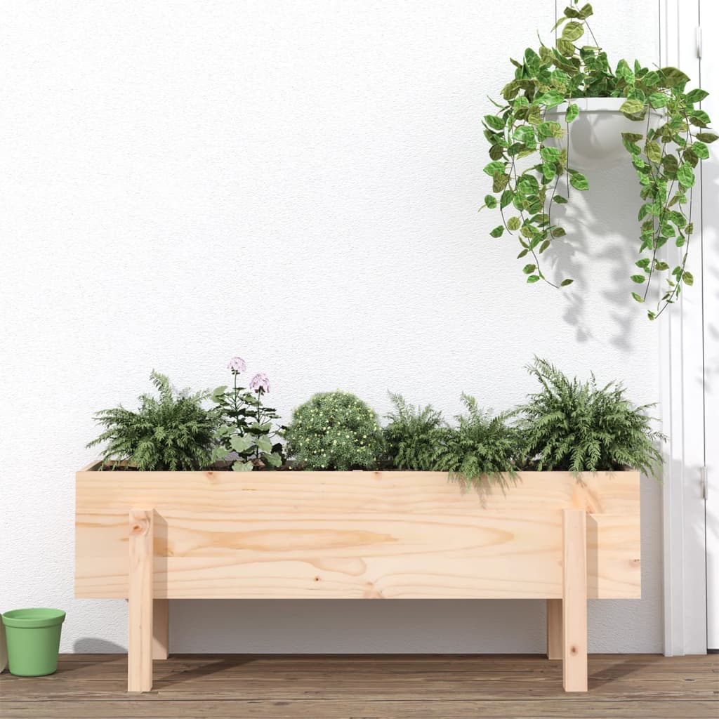 Garden Raised Bed 101x30x38 cm Solid Wood Pine