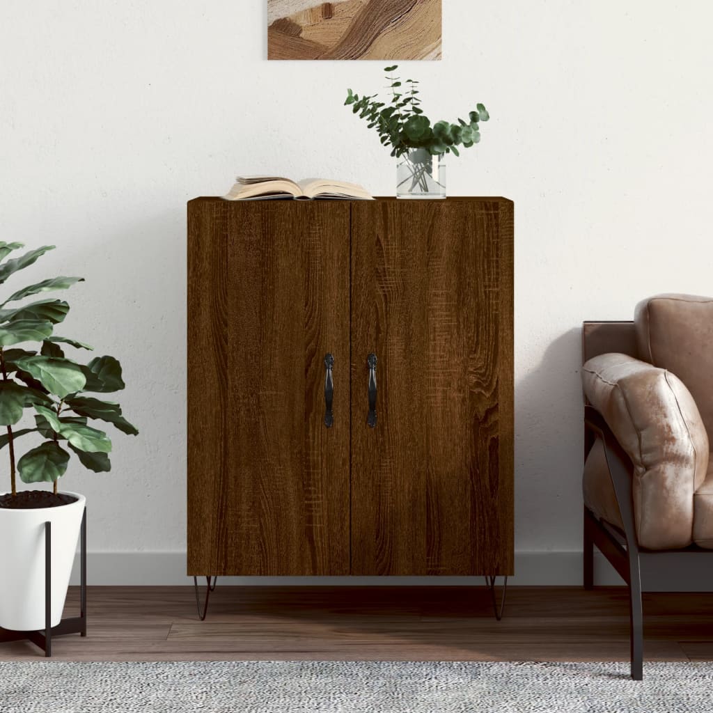 Sideboard Brown Oak 69.5x34x90 cm Engineered Wood
