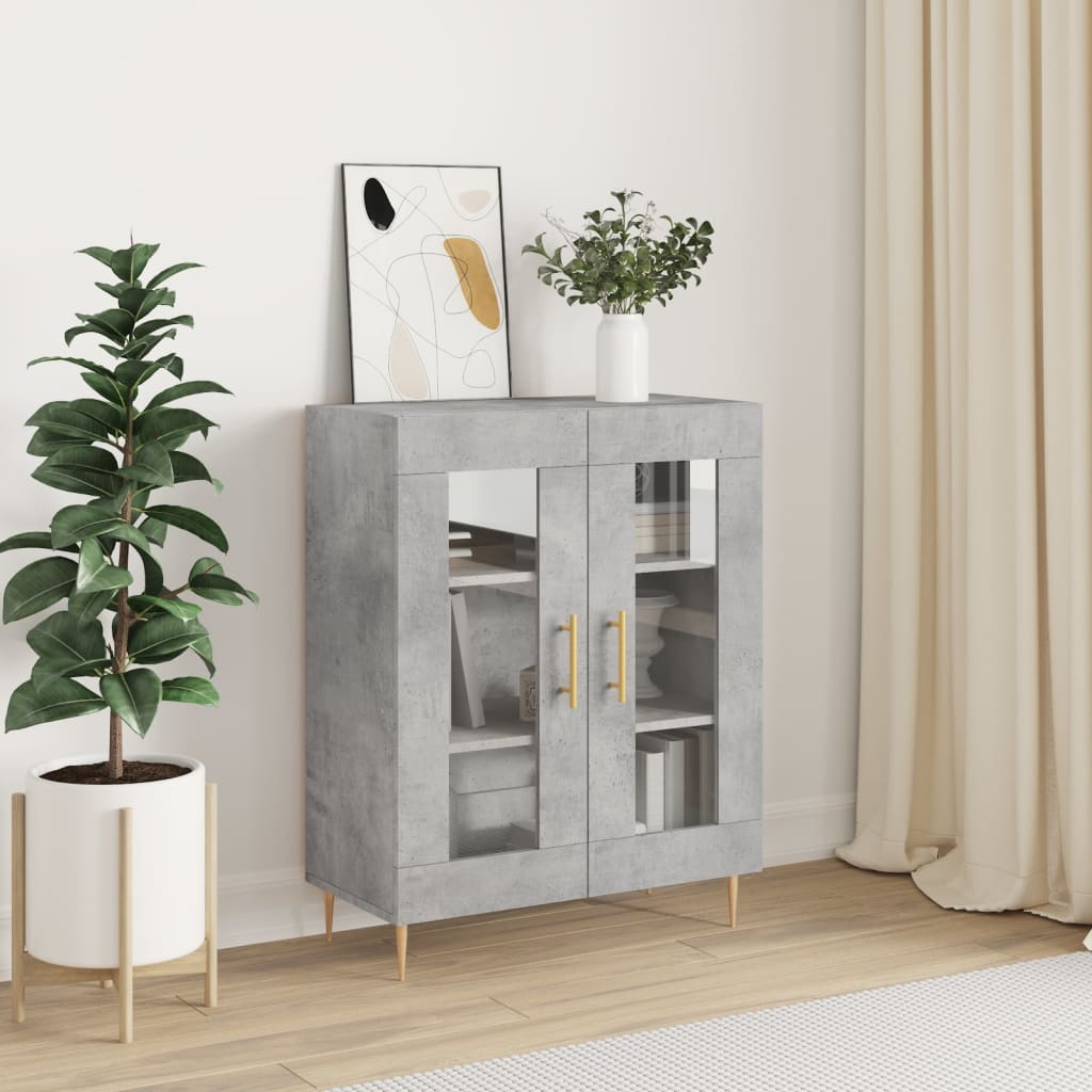 Sideboard Concrete Grey 69.5x34x90 cm Engineered Wood